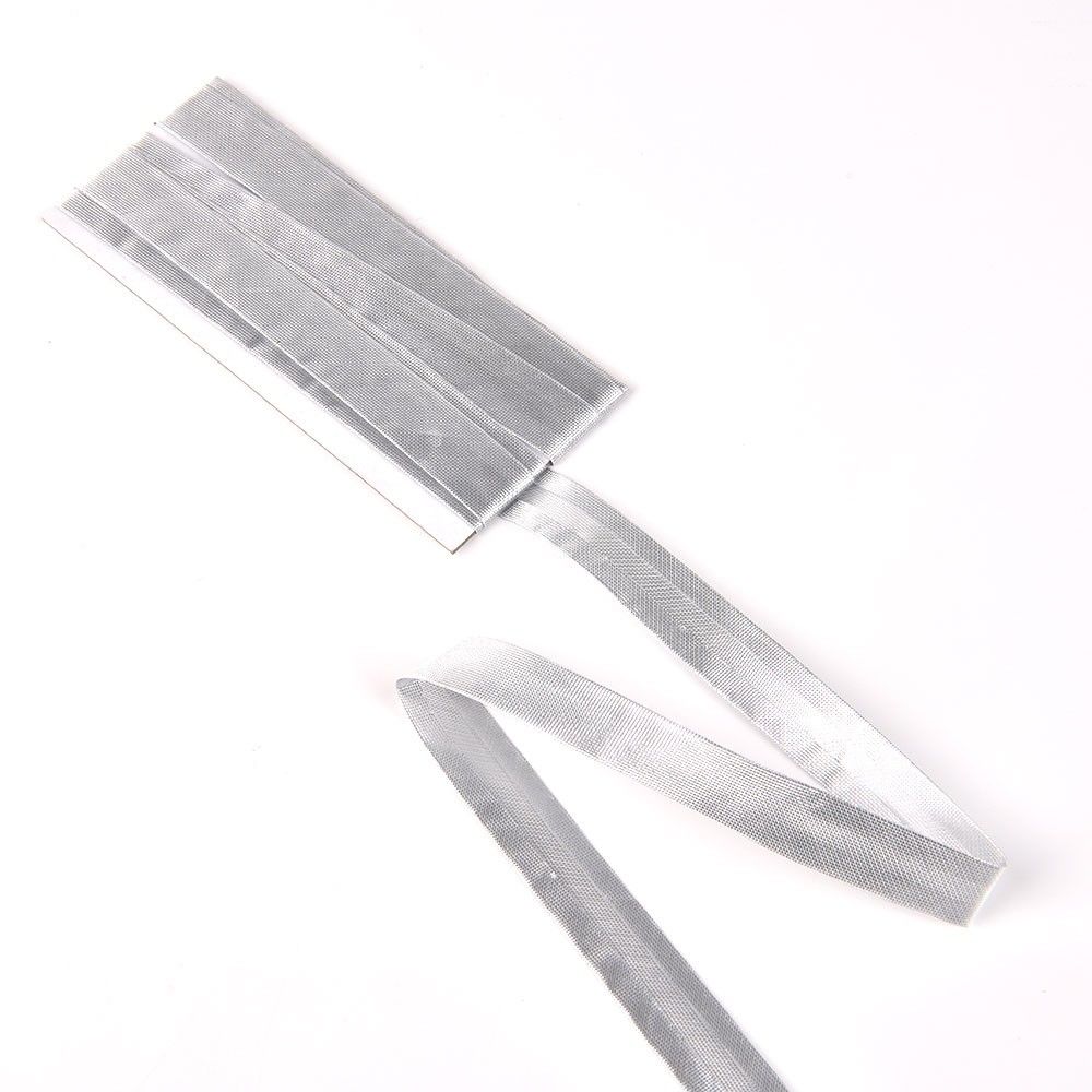 Single Fold Bias Tape in Silver