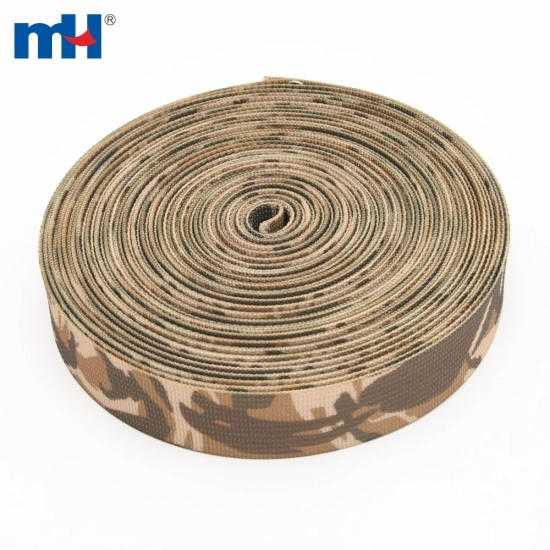 25mm Camouflage Polyester Webbing with Juvenile Pit Pattern