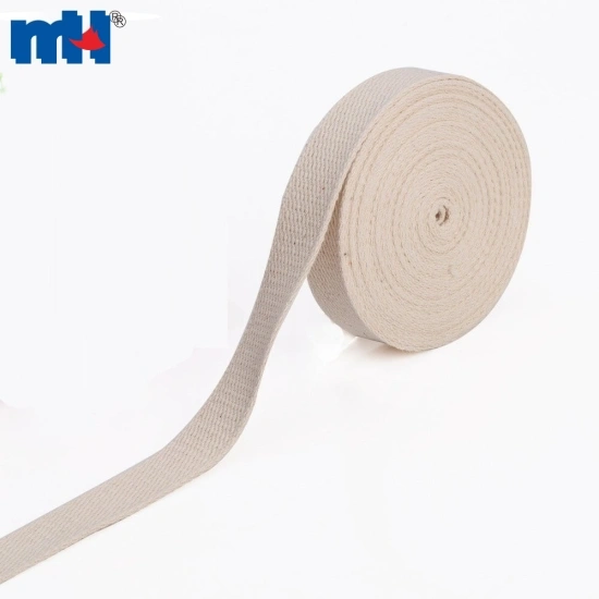 Raw White Plain Weaving Cotton Webbing Tape