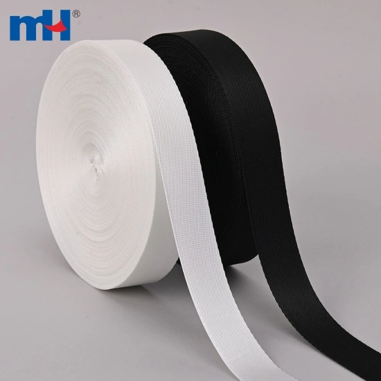 White and Black Microgroove Imitation Nylon Tape